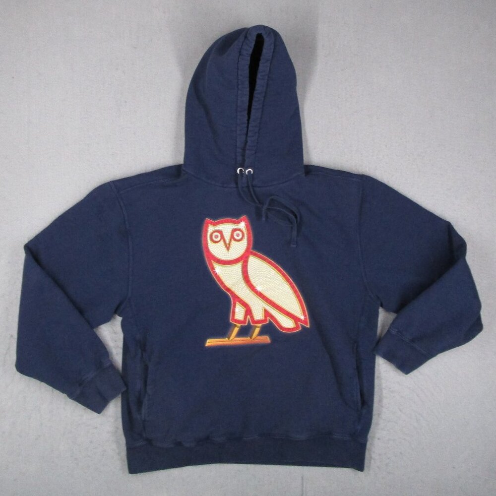 Octobers Very Own Hoodie Mens Large Blue OVO Owl Drake Pullover Canada